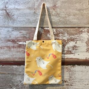 Cat print tote bag